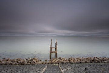 Ein alter Steg auf der Watteninsel Terschelling von Peter Haastrecht, van