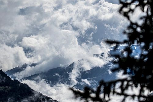 Montagnes, nature, nuages, brouillard