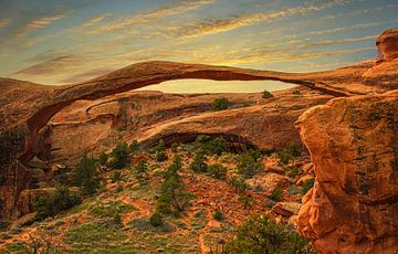 Landscape arch in Arches Nationaal Park, VS van Rietje Bulthuis