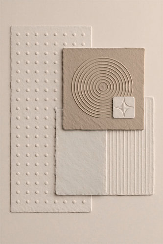 Scandinavian Design: Minimalist relief in shades of sand by Studio Pieternel