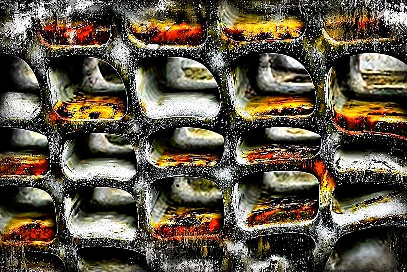 Industrial abstraction with colour accents by Imperial Art House