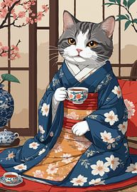 Cat Drink Tea1 by Rizal Azhari