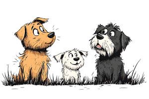drei disney-hunde