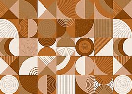 Abstract retro shapes by FRESH Fine Art