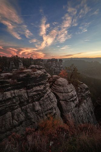 Saxon Switzerland National Park in autumn