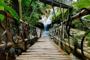 Bamboo bridge to Mudal waterfall