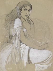 Tochter des Künstlers, Jaroslava Mucha, Alphonse Mucha, 1920er Jahre