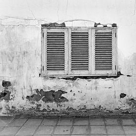 Rost & Rost in El Cotillo in Schwarz-Weiß von Rene van Heerdt