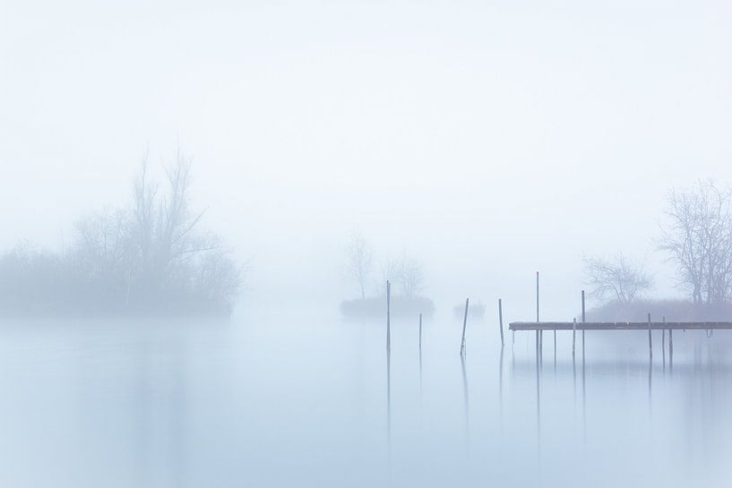 Footbridge in the fog by Nico Hochberger