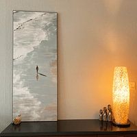 Klantfoto: Strandwandeling rust en reflectie van Caroline Drijber Guérain, als ArtFrame