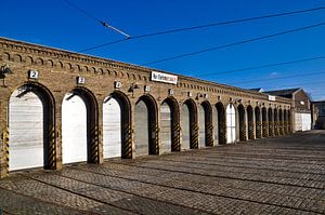 Stillgelegtes, ehemaliges Straßenbahn-Depot in Ostberlin