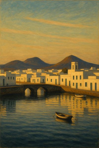 Arrecife’s Tranquil Harbor – Lanzarote Evening Reflections by Travel Shop