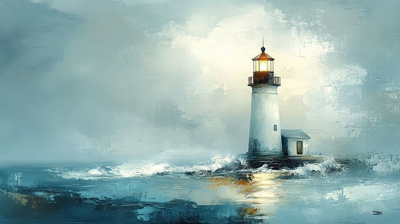 phare dans la mer par Gelissen Artworks