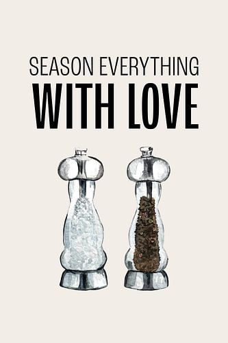 Season Everything With Love – Aquarel Illustratie van Zout & Peper