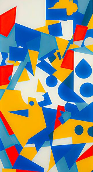 Abstracte mondriaan van Niek Traas