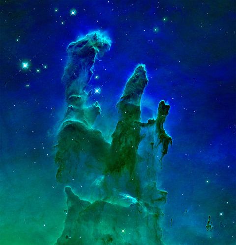 Art galaxy with elements from NASA