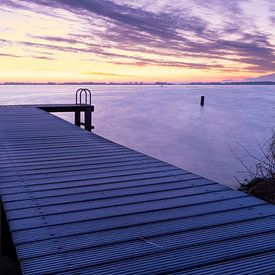 Swimming jetty at sunrise by Stephan Arts