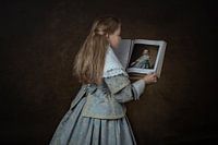 "Het meisje gekleed in het blauw"  Naar de oude Hollandse meester Johannes Corneliszoon Ve