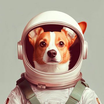 Het ruimteavontuur van een hond van Poster Art Shop
