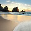 Zonsondergang bij Praia da Ursa - prachtig Portugal van Rolf Schnepp