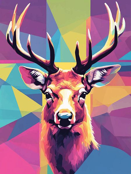 Elch Pop Art 3 von MIROKKU