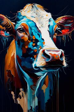 Portrait d'une vache sur Bert Nijholt