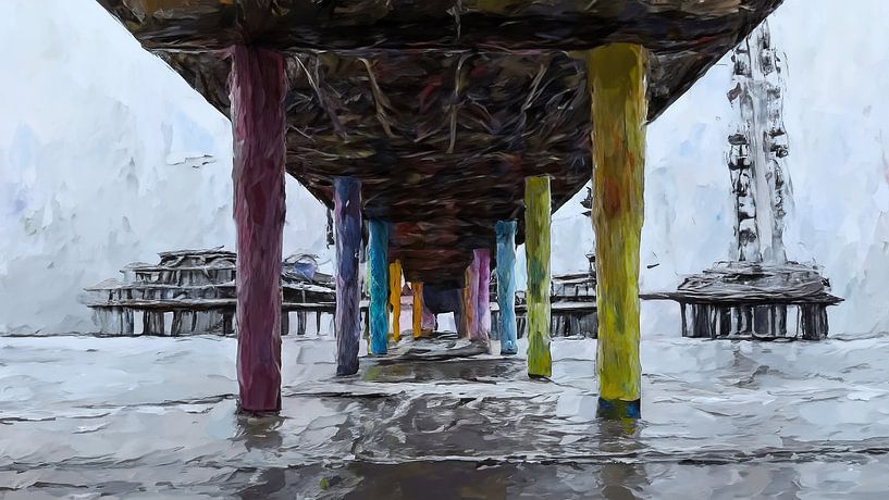 Peinture Embarcadère de Scheveningen par Anton de Zeeuw