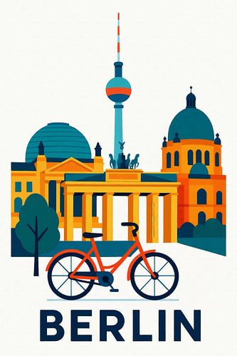 Berlin Highlights – Architecture & Cycling in City Poster