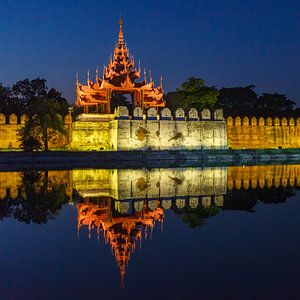 Der Königliche Palast von Mandalay in Myanmar