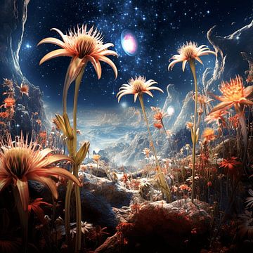 Planetair universum bloemen Landschap fantastisch mooi