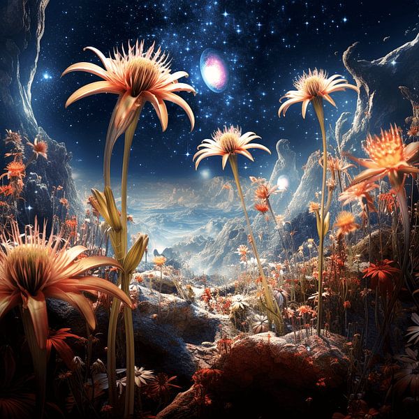 Planetary universe flowers Landscape fantastically beautiful by gm_designs