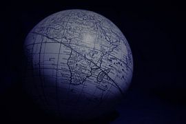 Globe with blue glow