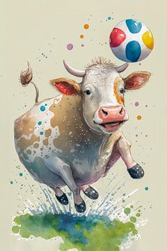 Cow footballer by Peter Roder