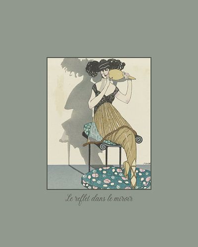 Le reflex dans le miroir - Historic retro Art Deco fashion print