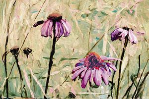 Sonnenblume in voller Blüte - Kunstwerk aus dem eigenen Garten