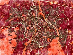 Karte von Augsburg im stil 'Amber Autumn'
