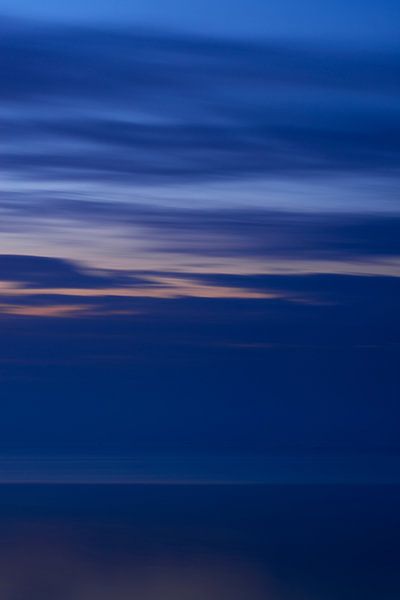 Shades of blue and pink, evening on the Wolderwijd by Jenco van Zalk