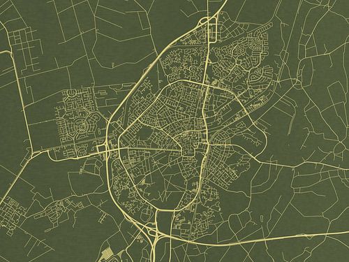 Kaart van Assen in Groen Goud