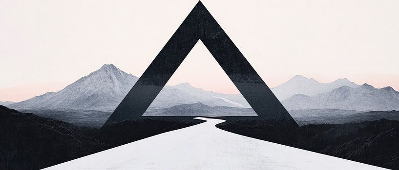 Geometrisch landschap - Minimalistisch van Poster Art Shop