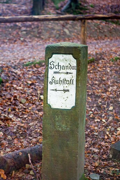 Alte Wegmarkierung in der Sächsischen Schweiz (Elbandsteingebirge) von t.ART
