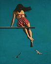 Girl Wearing a Bikini on the Diving Board by Jan Keteleer (JanKé): A Journey Beyond the Canvas thumbnail