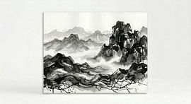 Echoes of the Peaks/ An Abstract Monochrome Landscape by Éloi Beaumont