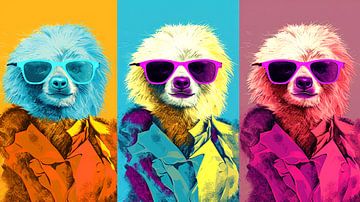 Warhol: Sierlijke Sloths van ByNoukk