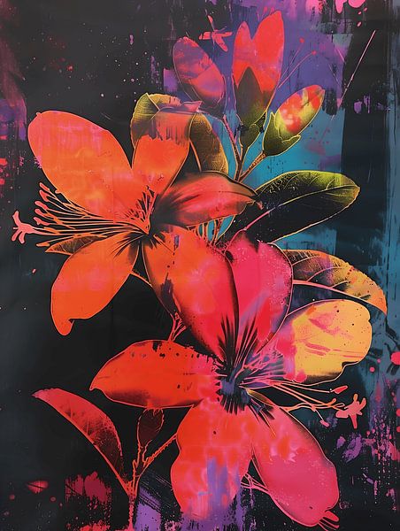 Gedrukte Bloemen II van Gypsy Galleria