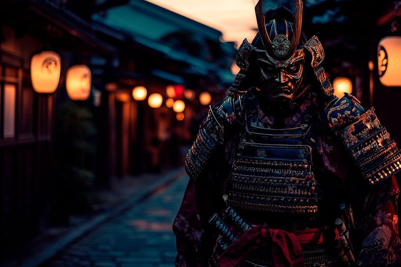 Samurai in traditioneller Rüstung von Poster Art Shop