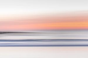 Waves at sunset in Zeeland