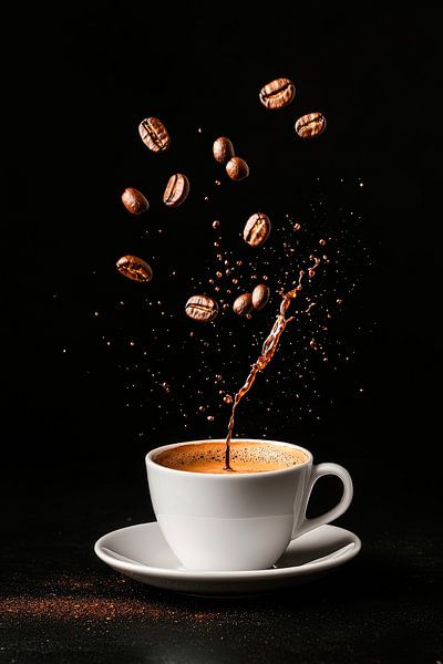 Coffee enjoyment in action - sparkling moments by Poster Art Shop