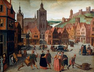 The Marketplace in Bergen op Zoom, Abel Grimmer