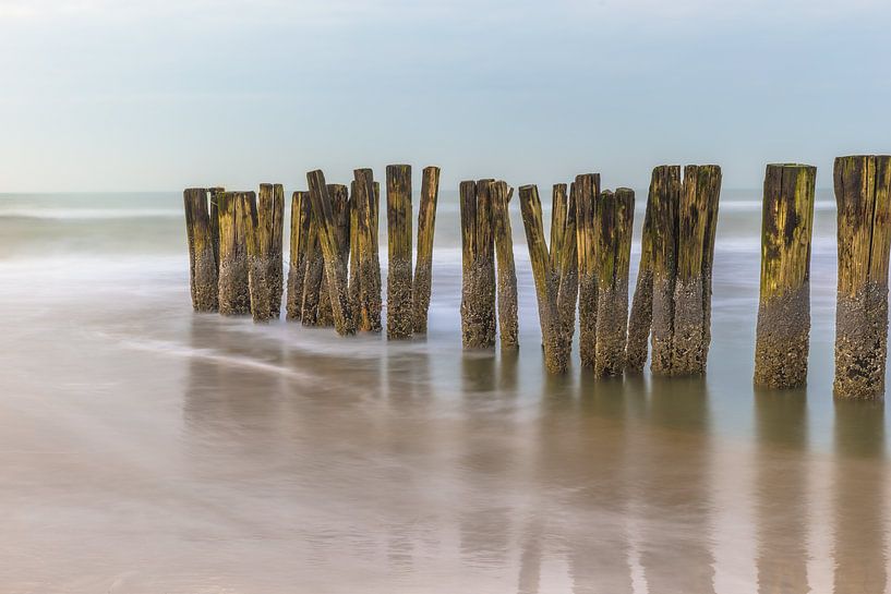Breakwaters along the coast by Apple Brenner
