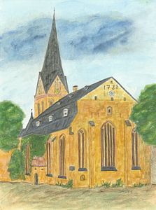 St. Mary's Kerk Flensburg van Sandra Steinke